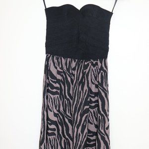 Black High/Low Bandage Tube Top Dress
